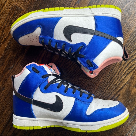 Nike Dunk High Blue Satin *like new* - Picture 8 of 9